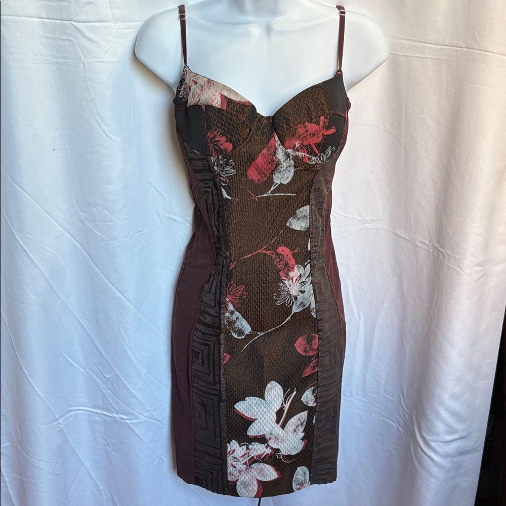 Elegant Floral Print Mini Dress